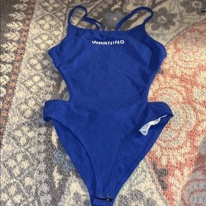 Blue bodysuit